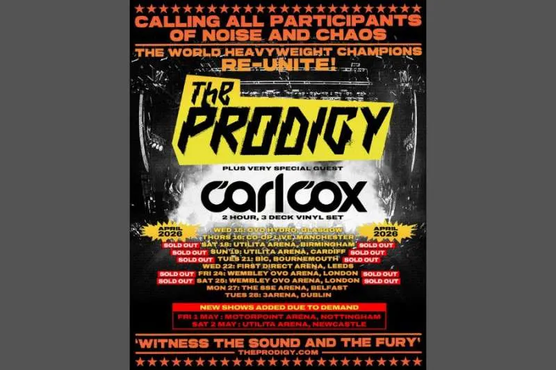 The Prodigy Add Two Extra Dates to 2026 Arena Tour Following Huge Demand